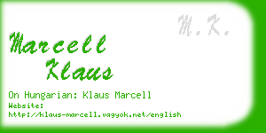 marcell klaus business card